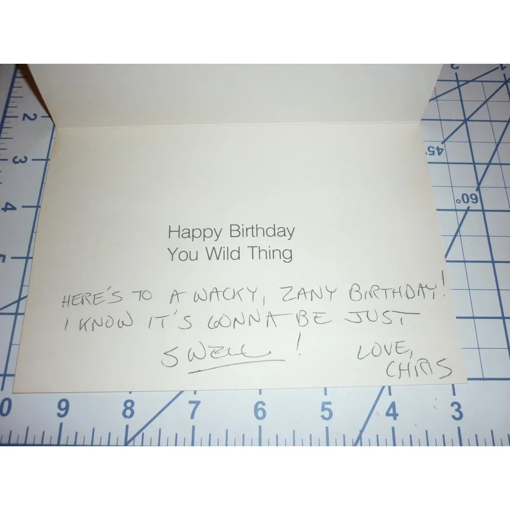 Vintage 1983 Aquavision Drag Queen Birthday Card Hobart Nichols Baltimore MD